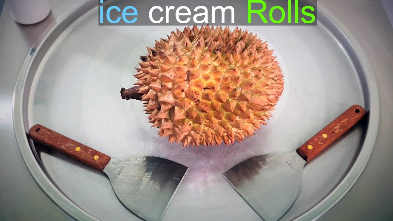 Durian Ice Cream Rolls