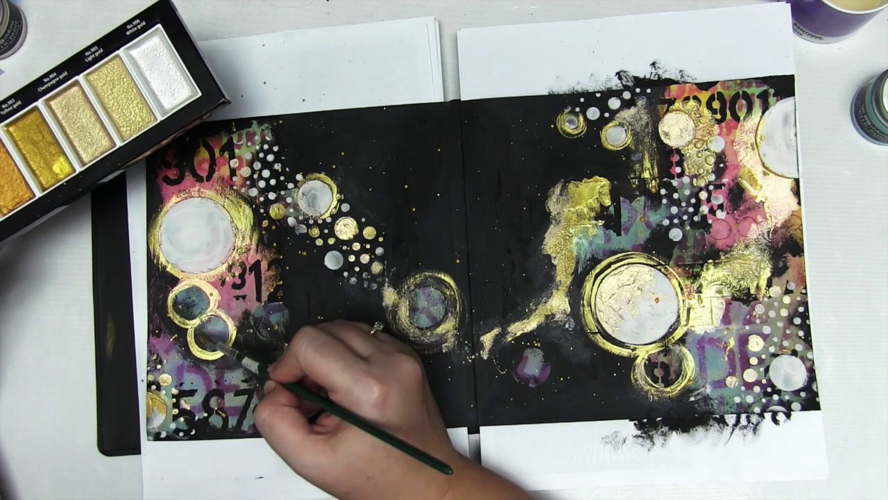 Recycled Packaging Art Journal Page YouTube