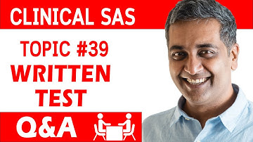 Clinical SAS Written test Q&A # 39