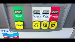 Цены на бензин США, северный Техас,  28го Марта