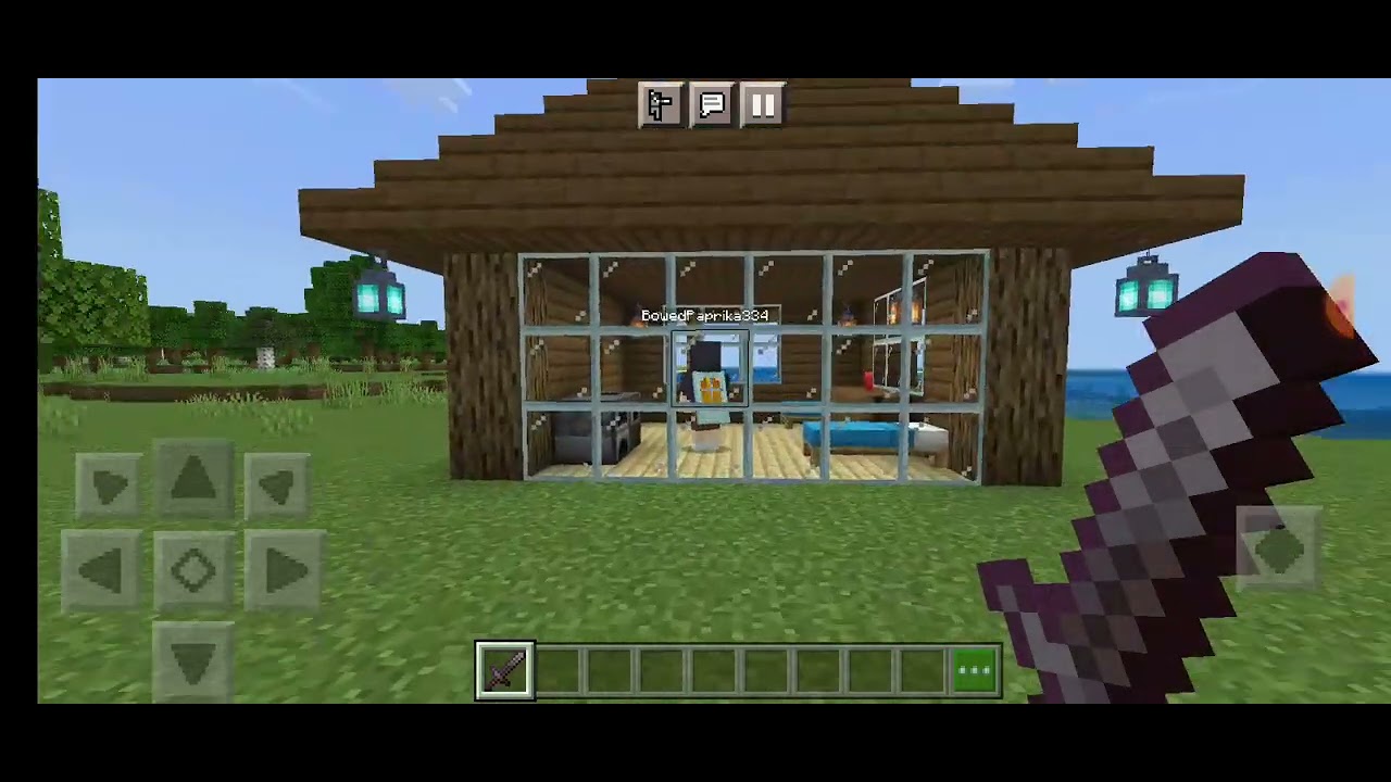 Майнкрафт,мы построили дом и порт!
