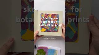 Starting new Leda art sketchbook #monoprint #gelprinting