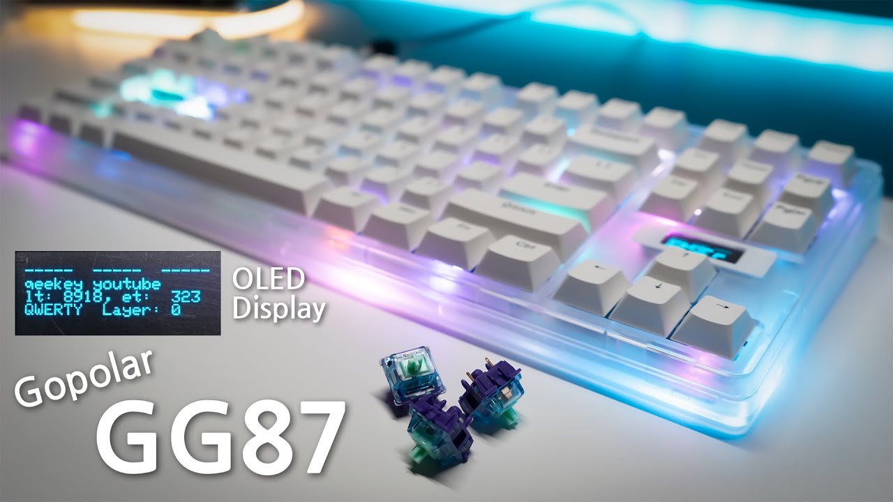 Cool OLED Keyboard !! (Gopolar Tai-Chi GG87 | Azure Dragon Switch