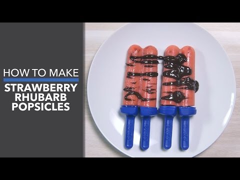 How to Make Strawberry Rhubarb Popsicles