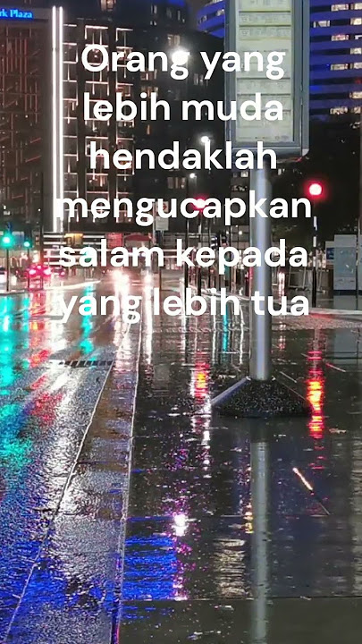 Orang yang lebih muda hendaklah mengucapkan salam kepada yang lebih tua
