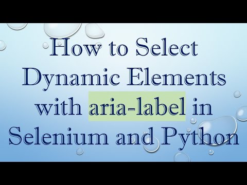 How to Select Dynamic Elements with aria-label in Selenium and Python