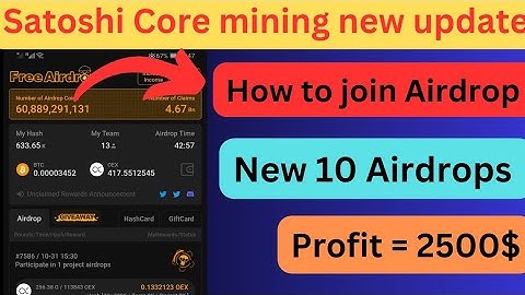 Satoshi Core Mining New update|OEX Coin withdrawal|How to join satoshi Core 20 New Airdrop|OEX price