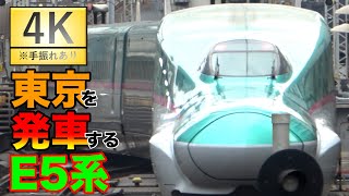 【4K】【東京駅】E5系 発車シーン【東北新幹線】