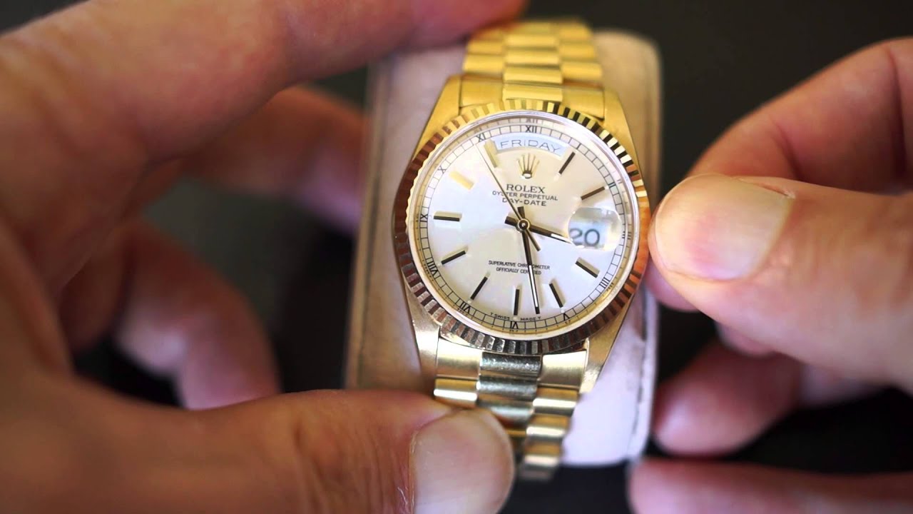 how to set time on rolex day date