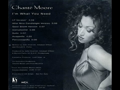 Watch CHANTE'  MOORE      I'm What You Need      R&B on YouTube