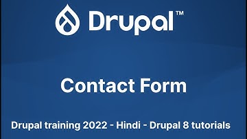 Contact Form - Drupal training 2022 - Hindi - Drupal 8 tutorials
