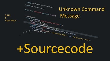 Unknow Command Message + Sourcecode | Speedcoding | Bukkit & Spigot Plugin