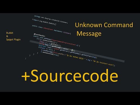 Unknow Command Message + Sourcecode | Speedcoding | Bukkit & Spigot Plugin