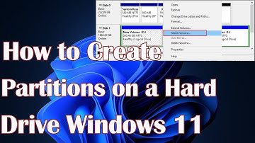 Create Partitions on a Hard Drive in Windows 11 - How to