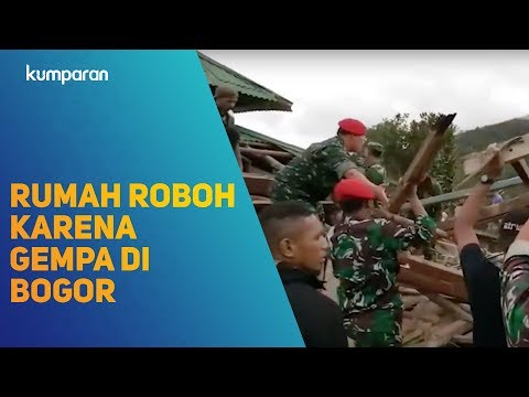 Rumah Roboh karena Gempa di Bogor