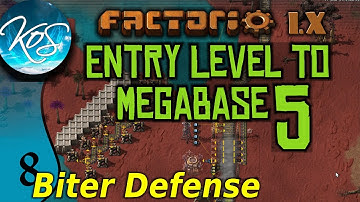 Factorio 1.X Entry Level to Megabase 5 - 8 - BITER DEFENSE! - Guide, Tutorial