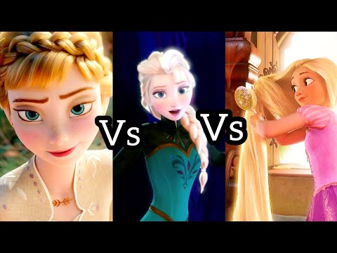 Elsa VS Anna VS Rapunzel! Which one do you like? 🌸🌼🌹