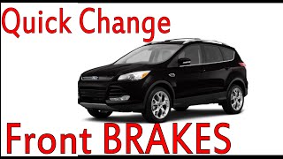 2013-2016 FORD ESCAPE FRONT Brake Pad Replacement DIY at Home Step by Step Fast &amp; Easy