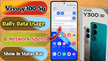 how to show daily data usage in vivo y300 5g | vivo y300 5g Show daily data usage