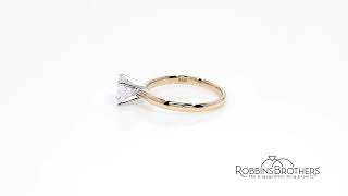 14k Yellow Gold and 14k White Gold Engagement Ring Setting