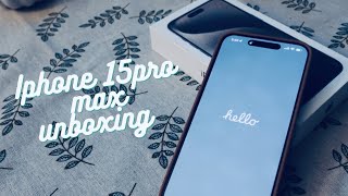 Iphone 15 pro max (natural titanium) unboxing and set up | mini trip to target