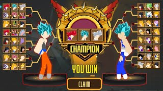 Stickman Dragon Fight - 3vs3 Goku SSJ God - Goku SSJ Blue - Goku Ultra!