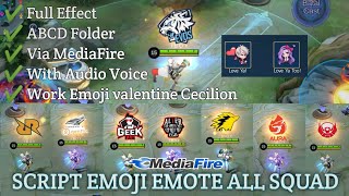FULL VOICE AUDIO SCRIPT EMOTE EMOJI SEMUA SQUAD EVOS RRQ ALTER EGO TERBARU PATCH YVE FULL EFFECT ML