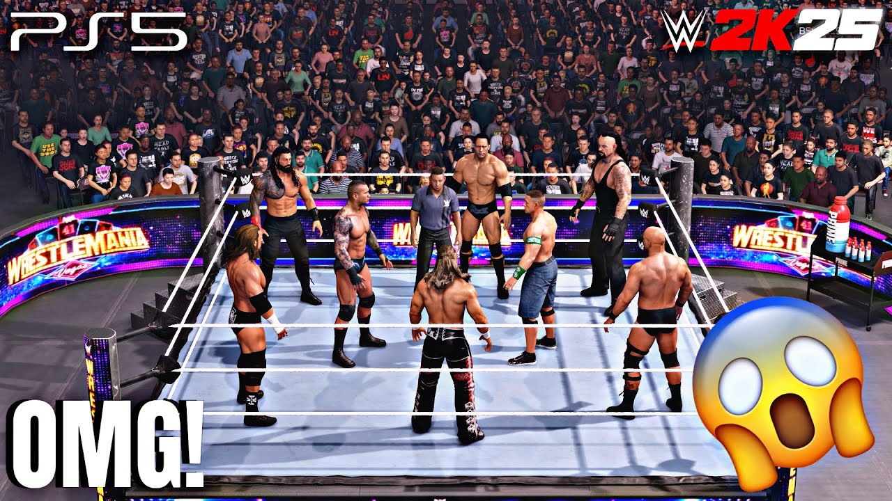 WWE 2K25 - Legendary 8 Way Match for The WWF & World Heavyweight Championship at WrestleMania | PS5
