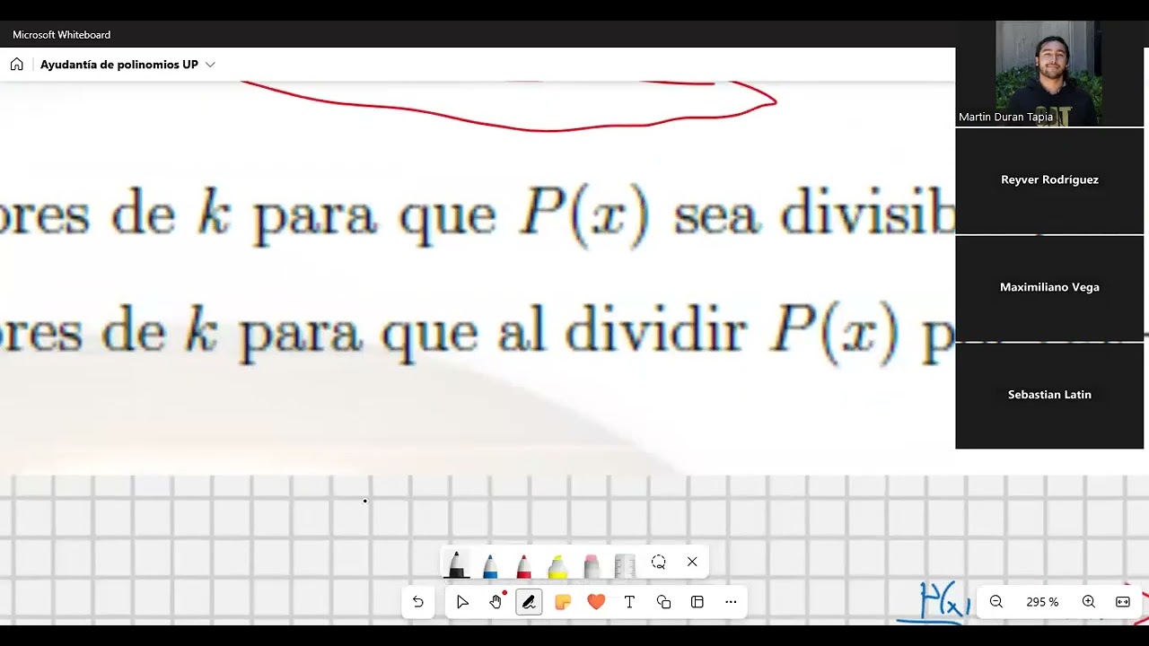 Álgebra 1 - Ayudantía 5: División de polinomios y Teorema del resto [Martín Durán]