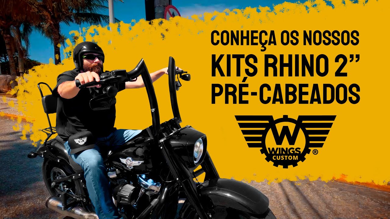 Conheça os Kits de Guidões Rhino 2" Pré-Cabeados