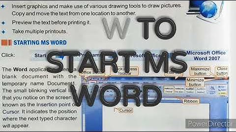 Class 4 || Editing Text In MS Word 2007 || How to start MS Word?