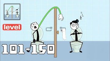 Tricky Thief: Brain Test - Gameplay Walkthrough Levels 101-150 - Funny Stickman Brain Puzzle Game