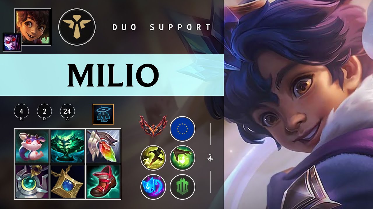 Milio Support vs Rakan - EUW Grandmaster Patch 26.02