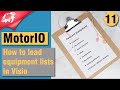MotorIO - How to load equipment lists in Visio