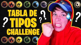 🔥TABLA DE TIPOS CHALLENGE VERSIÓN: MUY DIFICIL🔥