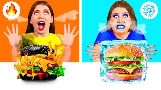 Hot vs Cold Food Challenge | Food Battle by BaRaFun Challenge