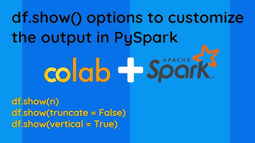 Pyspark dataframe show options | df.show truncate false l show first n rows | vertical true