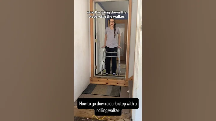How to go down a curb step with a rolling walker #howto #physicaltherapy #geriatrics #caregiver