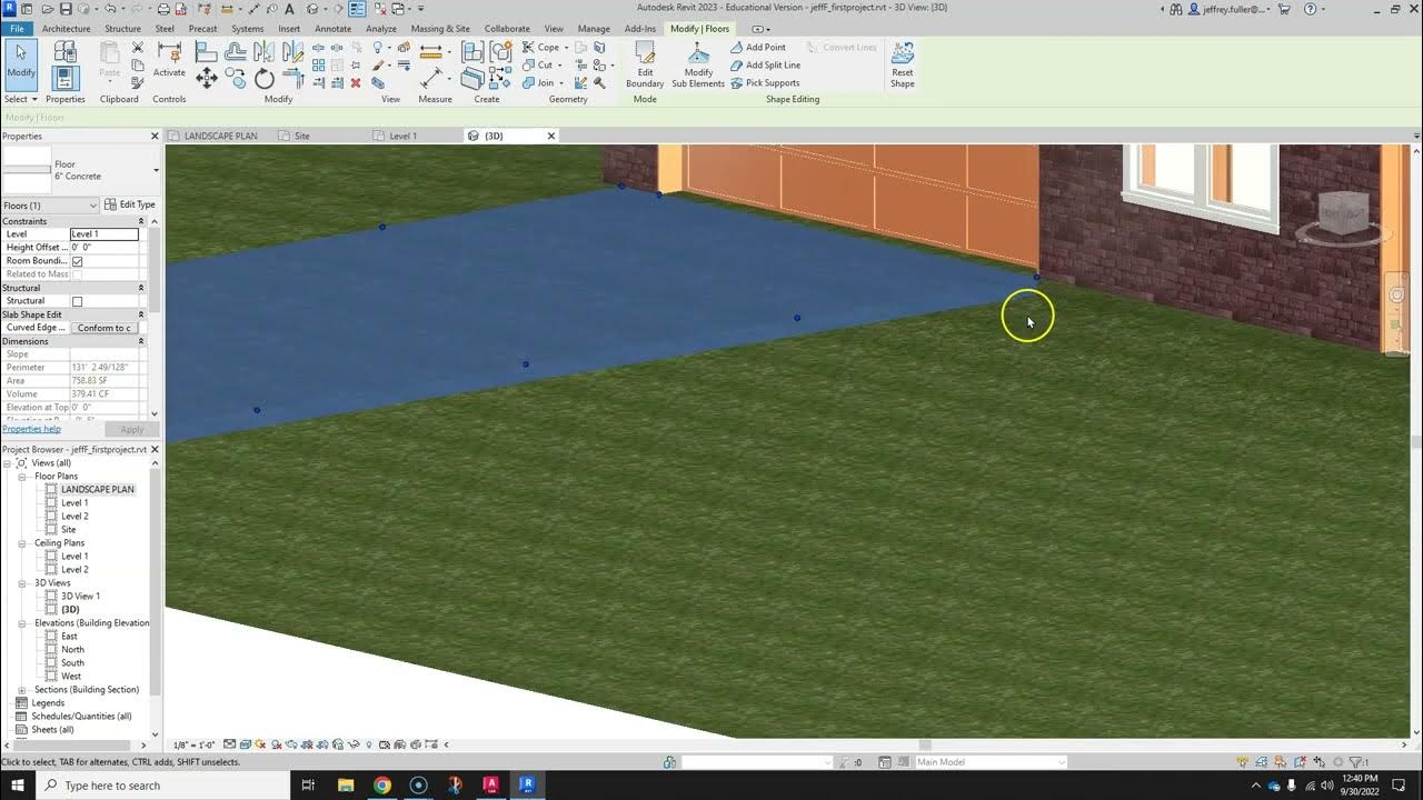 Revit Driveways, Sidewalks, and Garden Beds YouTube