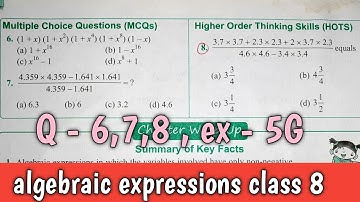 questions - 6,7,8 | exercise - 5G class 8th maths | S chand maths | composite maths