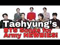 Taehyung Picks BTS Songs for Newbie ARMY [ENG] #v #shorts