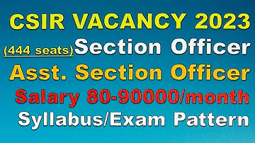 CSIR ASO Vacancy 2023