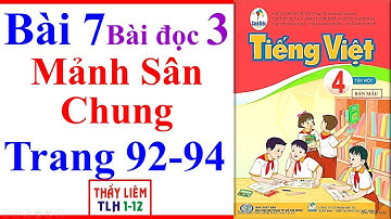 Tiếng Việt Lớp 4 Bài 7 | Mảnh Sân Chung | Trang 92 - 94 | Cánh Diều | Bài Đọc 3 | Họ Hàng, Làng Xóm