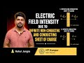 Electric field intensity due to infinite non-conducting and conducting sheet of charge |￼ B.Sc. 