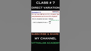 Direct Variation # Example 2 # Class 7