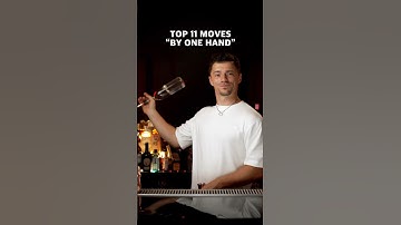flair tricks TOP 11 MOVES"BY ONE HAND" 1 bottle #flairbartending #bartender #bartricks