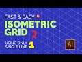 [Adjustable] Isometric Grid for Illustrator | Out of **ONE** Single Line!