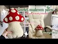 How to crochet a mushroom pillow beginner friendly tutorial  crochet room decor  thisfairymade