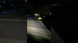 ????Leaving the Hollywood Int Airport Fort Lauderdale Florida night flight