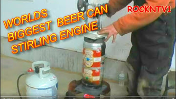 WORLDS BIGGEST STIRLING ENGINE Homemade build from BEER CANS